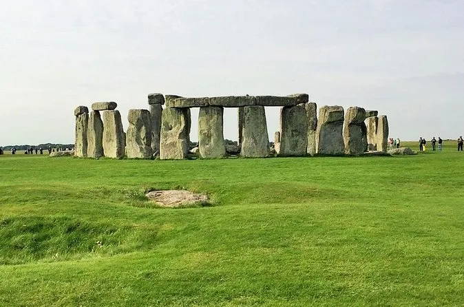 Stonehenge under a wide sky on Salisbury Plain